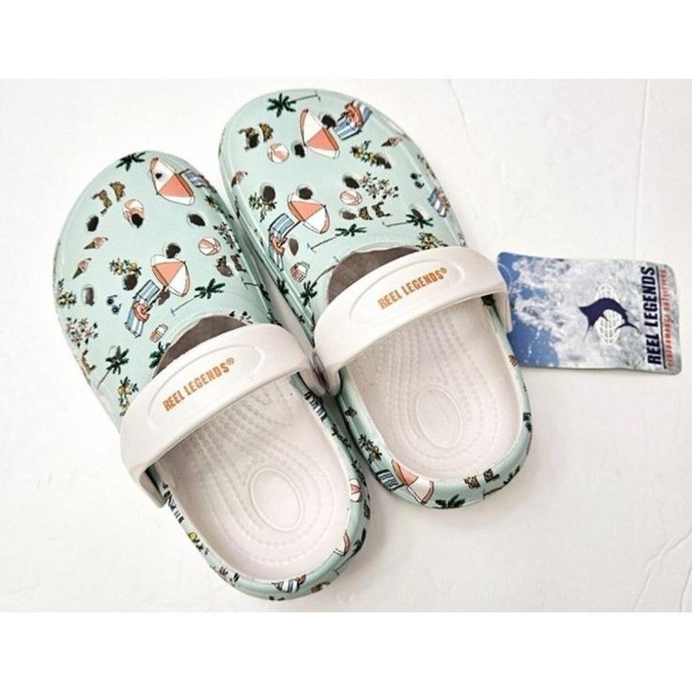 New With Tags: Reel Legends Beach Happy Kid's Size 13 Lakeshore Clogs Waterproof